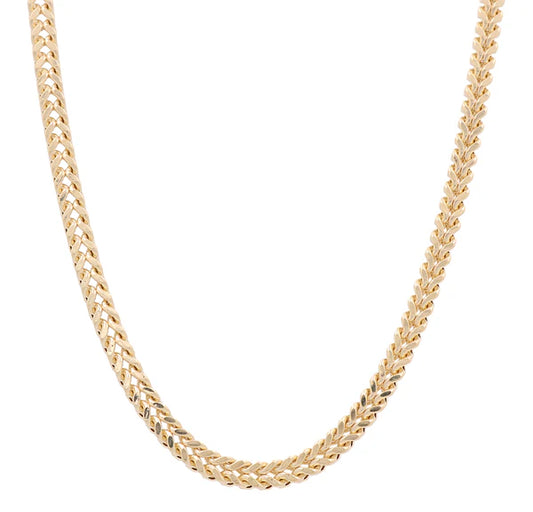 14K Yellow Gold Franco Link Chain / Size: 24” / Weight: 24.4 GR / CSCH4FR4-24