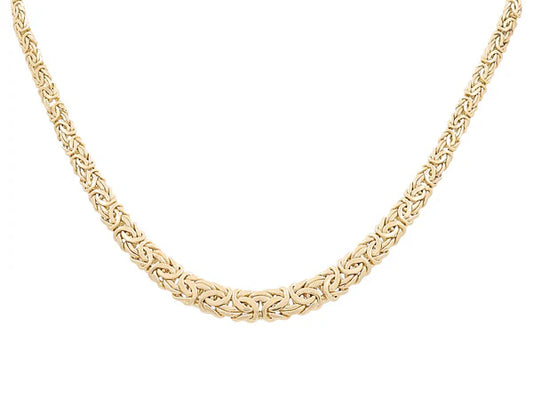 10K Yellow Gold Women's Byzantine Link Women's Necklace / Size: 17" / Weight: 15.7 GR / P10S-62