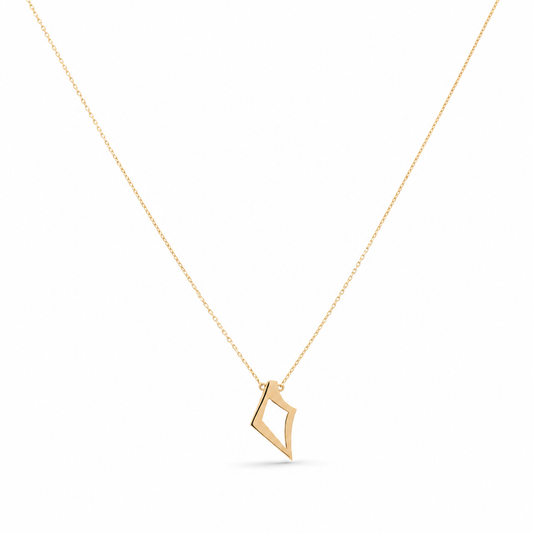 14K Yellow Gold Fashion Necklace With Pendant / Weight: 3.2 GR / Size: 18"
