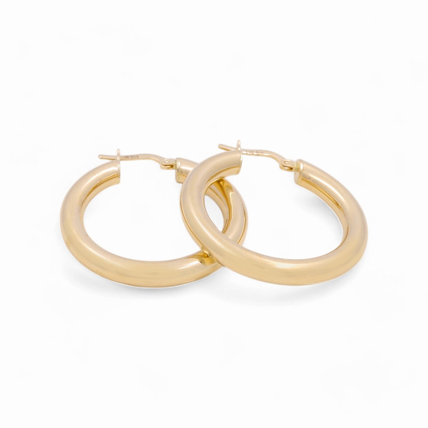 14K Yellow Gold Women’s Hoop Earrings / Size 23mm / Weight: 4gr / ISEH4PL