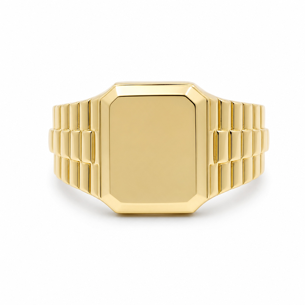 10K Yellow Gold Fashion Men's Shape Ring / Size: 11 / Weight: 3.1 GR / DQMR0FS-8