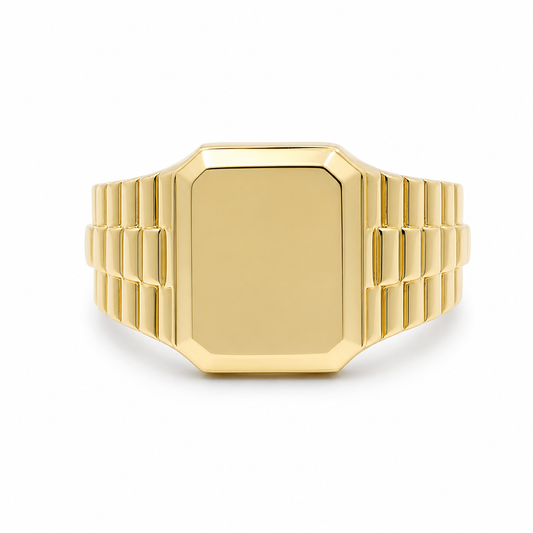 10K Yellow Gold Fashion Men's Shape Ring / Size: 11 / Weight: 3.1 GR / DQMR0FS-8