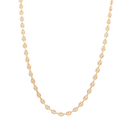 14K Yellow Gold Semisolid Fashion GG Chain / Size: 6mm 18" / Weight: 12.3 GR / 034-07099