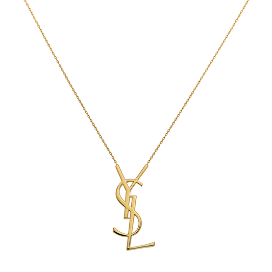 10K Yellow Gold Fashion YSL Women's Necklace / Size: 17" / Weight: 2.2 GR / P55N-73