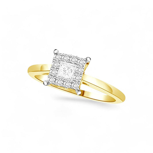 14K Yellow Gold Woman's Diamond Engagement Ring / Stone: 0.25CT / Size: 6.5 / 69415Y-A