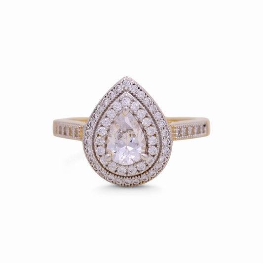 14K Yellow Gold Women's Engagement Ring / Stone: Cz / Size: 6.5 / Weight: 2.7 GR