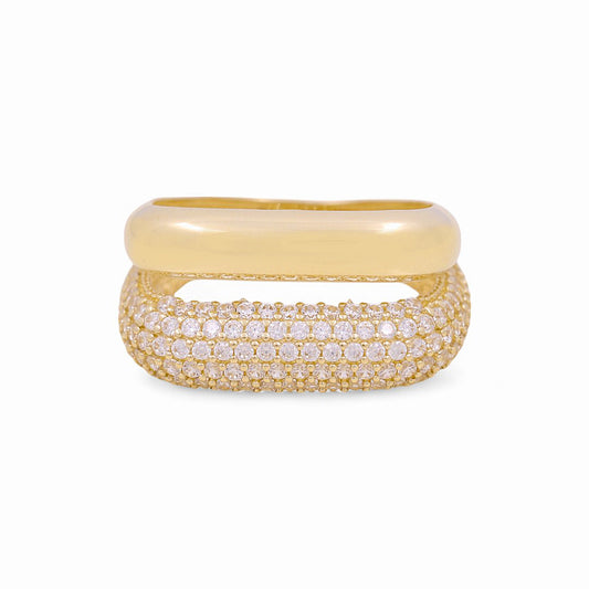 10K Yellow Gold Women's Fashion Ring with Cz / Size: 7.5 / Weight: 4 GR / P03R-3856