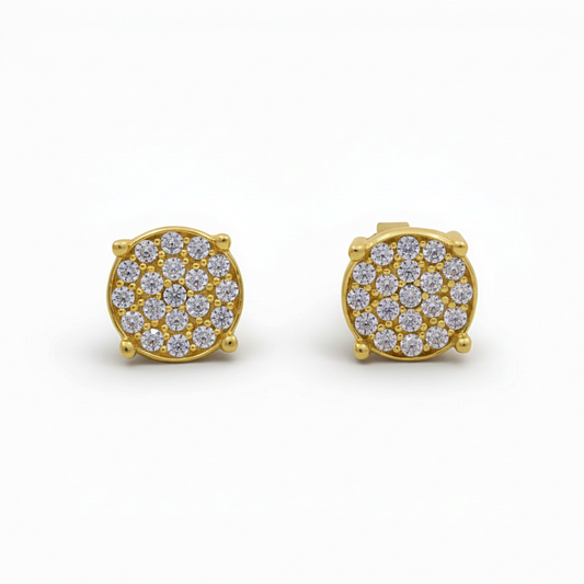 10K Yellow Gold Fashion Stud Earrings with Cz / Weight: 1.6 GR / DQES0FS-1