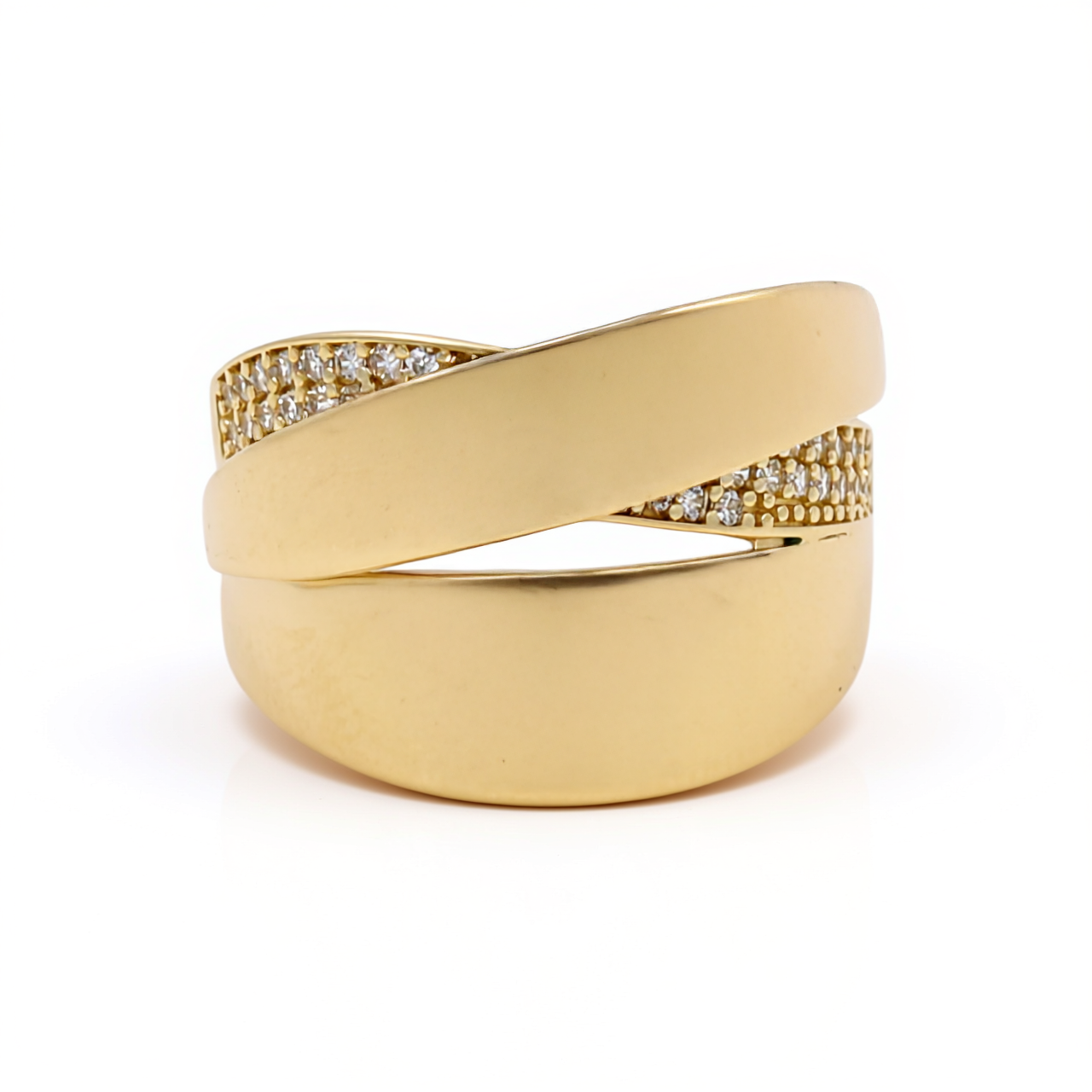 10K Yellow Gold Fashion Women's Ring with Cz / Size: 7 / Weight: 3.9 GR / P02CR-2726