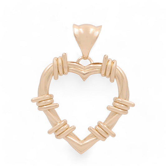 14K Yellow Gold Karol G Heart Pendant / Weight: 3.3 GR / DOPD4HR-2