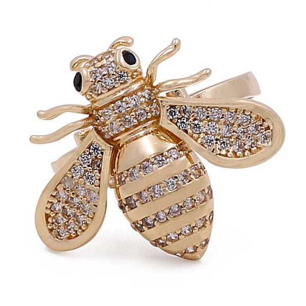 14k Bee Women Ring with Cz /  Weight 4.4 GR