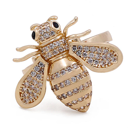 14k Bee Women Ring with Cz /  Weight 4.4 GR / COWR4BE