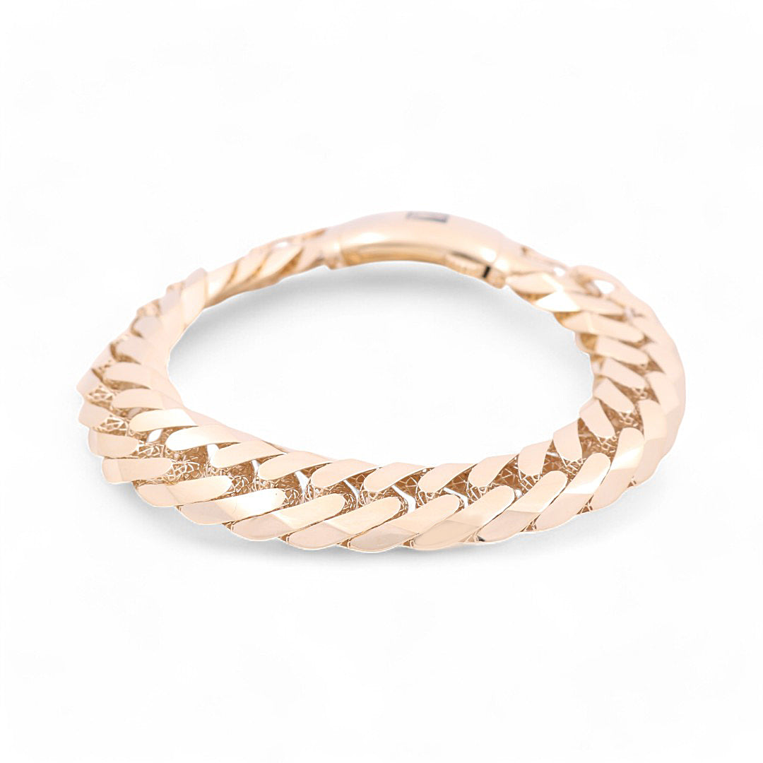 14K Yellow Gold Semisolid Monaco Men's Bracelet / Size: 13mm 8" / Weight: 28.9 GR / 711-53135