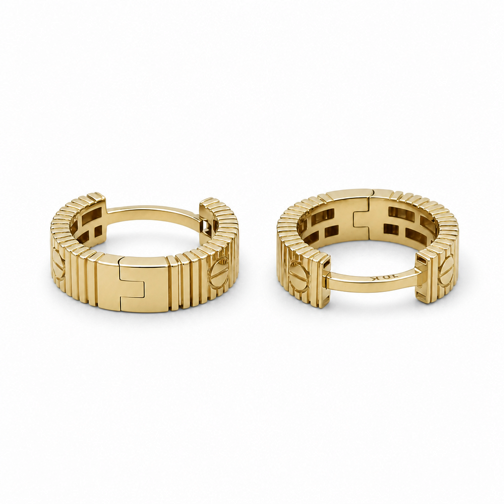 10K  Yellow Gold Women's Hoops Earring CT/ Size: 4mmx12mm / Weight: 2.4 GR / DQEH0CT4X12