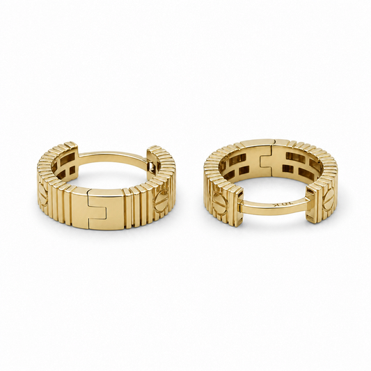 10K  Yellow Gold Women's Hoops Earring CT/ Size: 4mmx12mm / Weight: 2.4 GR / DQEH0CT4X12