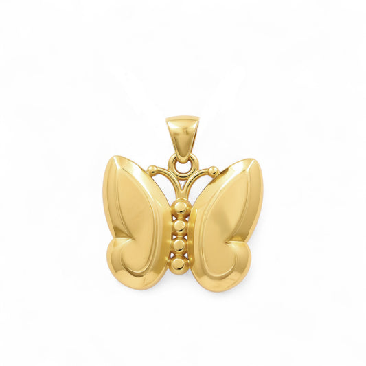 14K Yellow Gold Butterfly Pendant / Weight: 3.8 GR