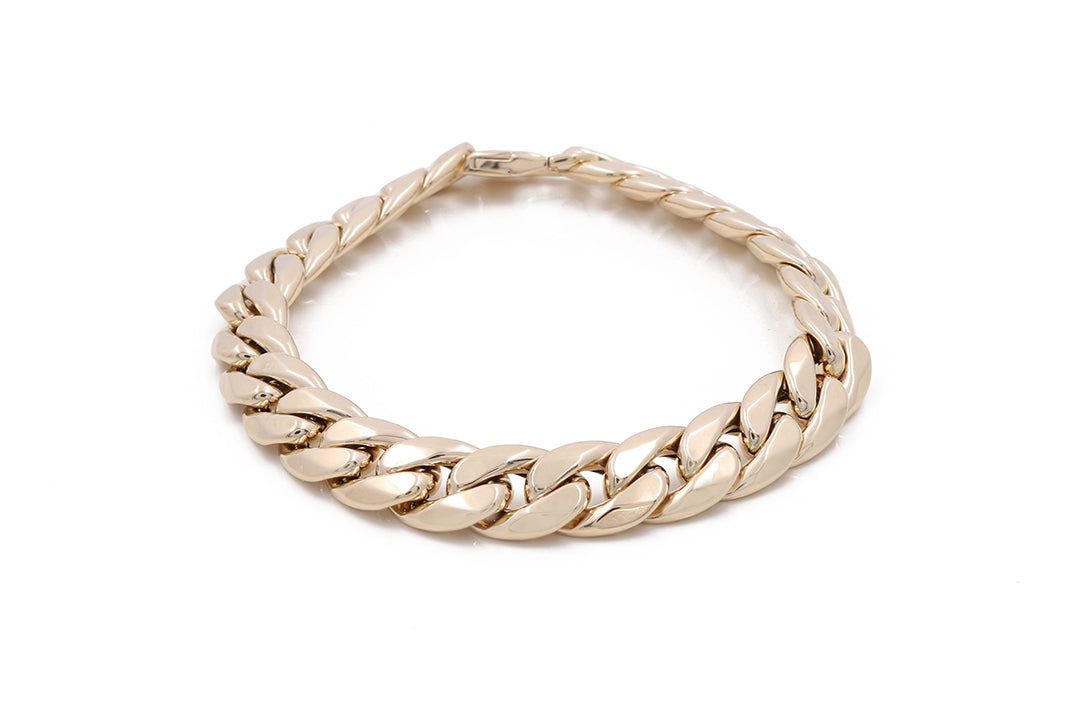 14K Yellow Gold Italian Link Men’s Bracelet / Size: 8” / Weight: 14.7 GR / ISCLMB4