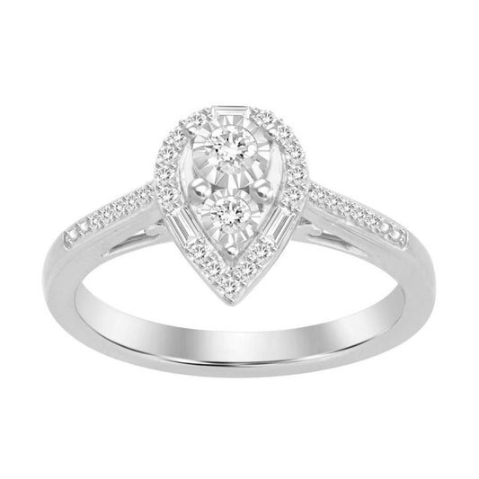 10K White Gold Diamond Woman's Engagement Ring / Stone: 0.25CT / Size: 7 / 245549W