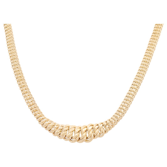 14K Yellow Gold Princess Necklace / Size: 15MM X 18” / Weight: 20.8 GR / DSNK4PR15