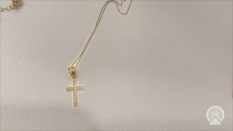 10K Yellow Gold Women's Necklace with Pendant Cross / Size: 18'' / Weight: 1.7gr / BCFNK0CRSS