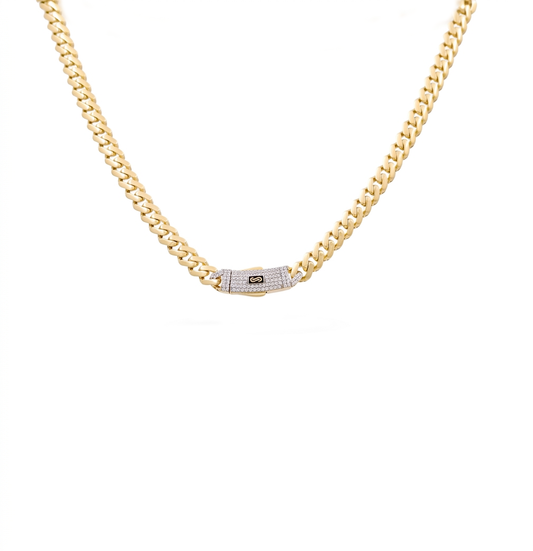 10K Yellow Gold Semisolid Monaco Chain / Size: 6mm 24"  / Weight: 16.9 GR / CSCG0MON6-24
