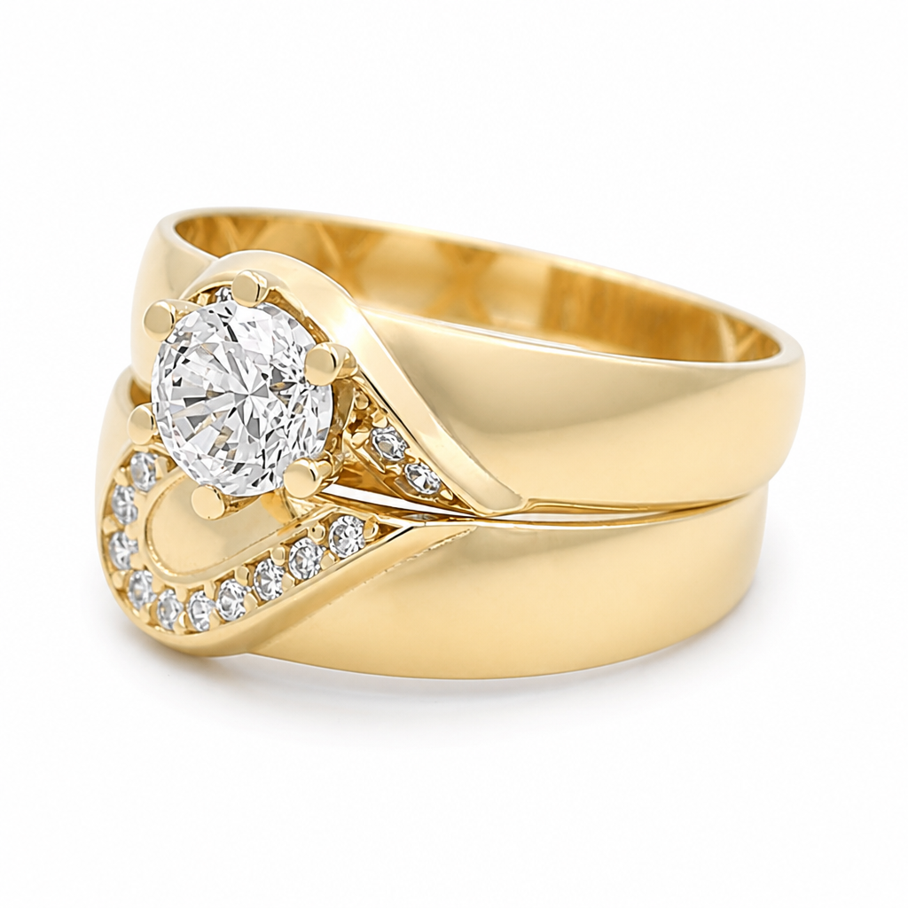 10K Yellow Gold Women’s Bridal Set / Stone: Cz / Size: 8 / Weight: 3.1 GR / CQWR0BSHR