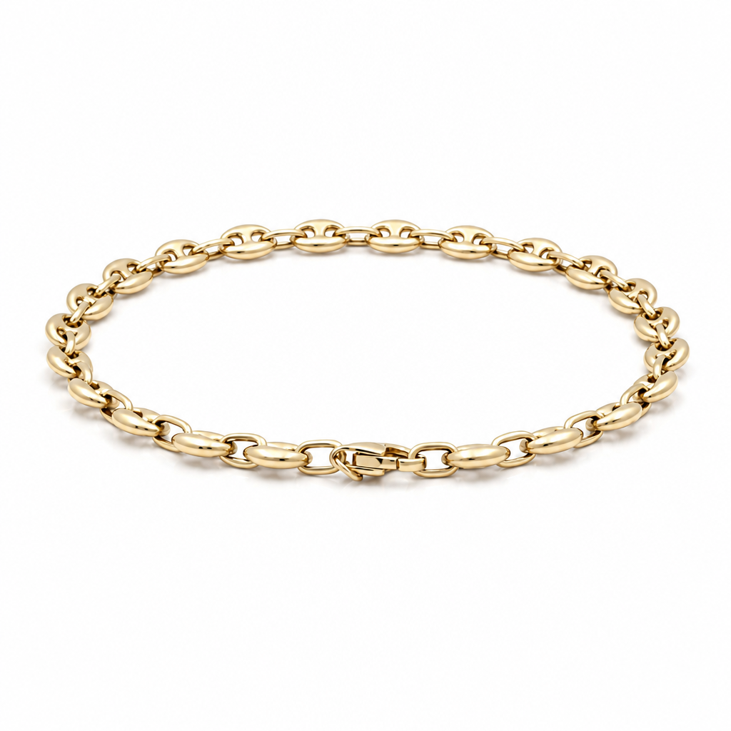 14K Yellow Gold GG Women's Bracelet / Size: 4MM 7" / Weight: 3.5 GR / CSWB4GG4-7