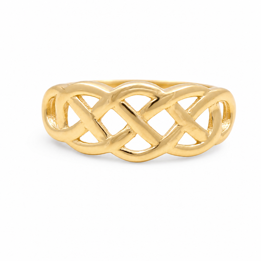 10K Yellow Gold Fashion Women's Ring / Size:7 / Weight: 1.5 GR