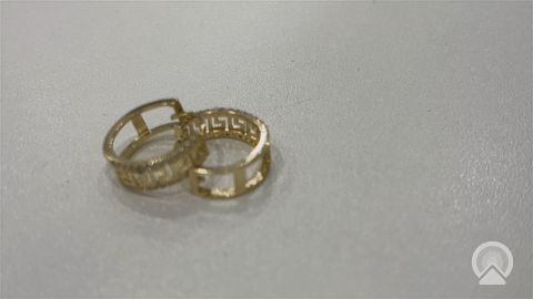 10K  Yellow Gold Hoops Earring Fashion Design / Size: 5mmx12mm / Weight: 2.0GR / DQEH0GR5X12