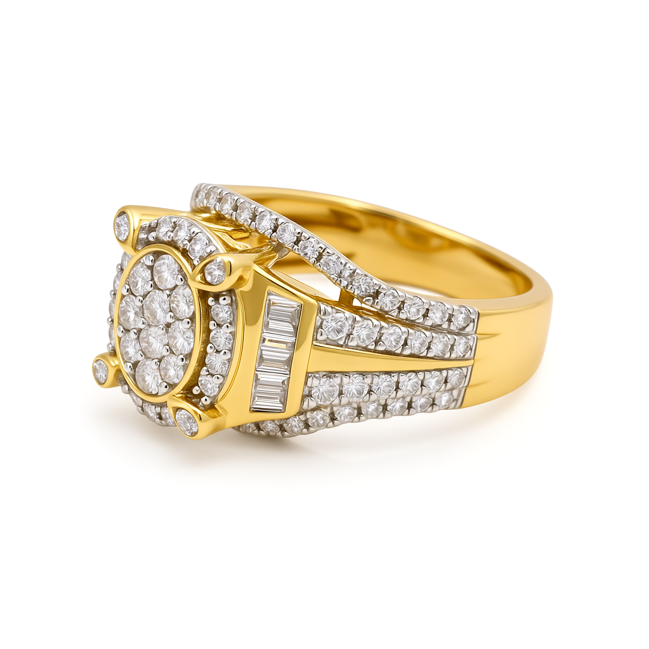 10K Yellow Gold Diamond Women's Engagement Ring / Stone: 1.00CT / Size: 7 / 352772Y