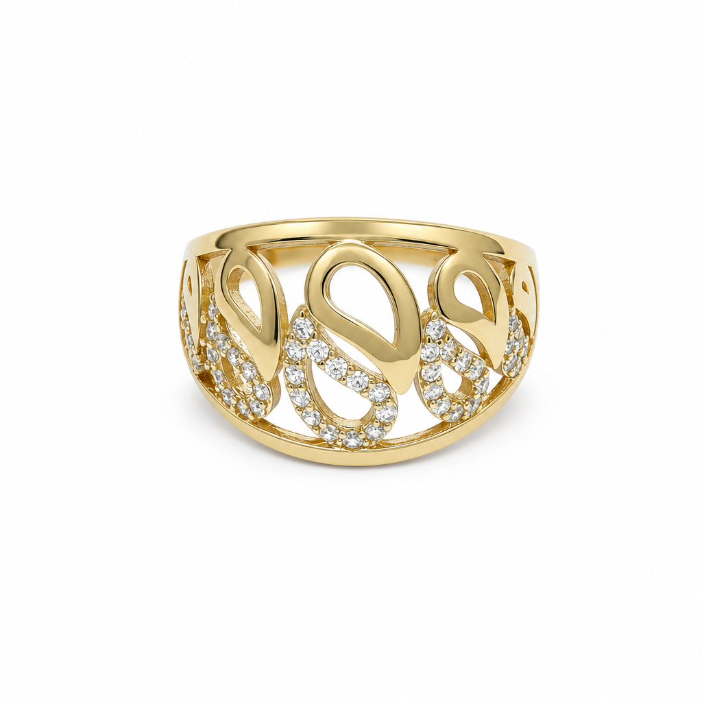 10K Yellow Gold Fashion Women's Ring / Size:7.5 / Weight: 2.5 GR / Y25-392