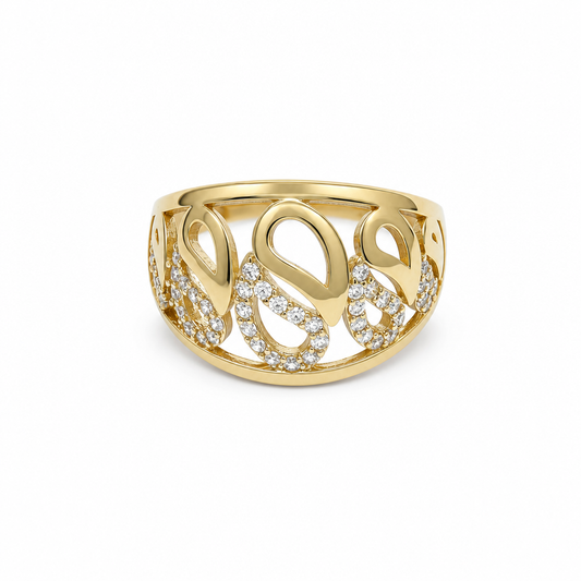 10K Yellow Gold Fashion Women's Ring / Size:7.5 / Weight: 2.5 GR / Y25-392