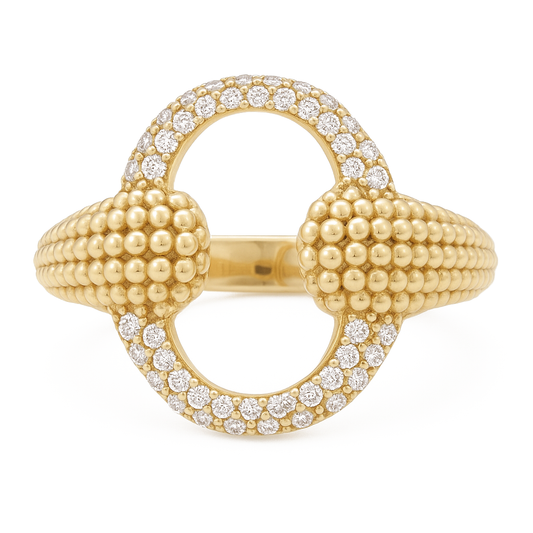 14K Yellow Gold Fashion Women's Ring with White Cz / Size: 7.25 / Weight: 2.8 GR / DQWR4FS-44