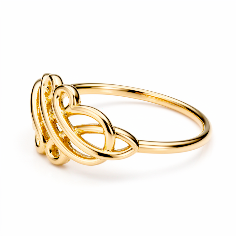 14K Yellow Gold Fashion Women's Ring / Size: 7.5 / Weight: 2.5 GR