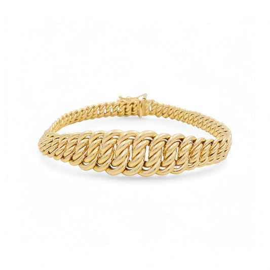 10K Yellow Gold Princes Women's Bracelet / Size: 7.25" / Weight: 8.9 GR