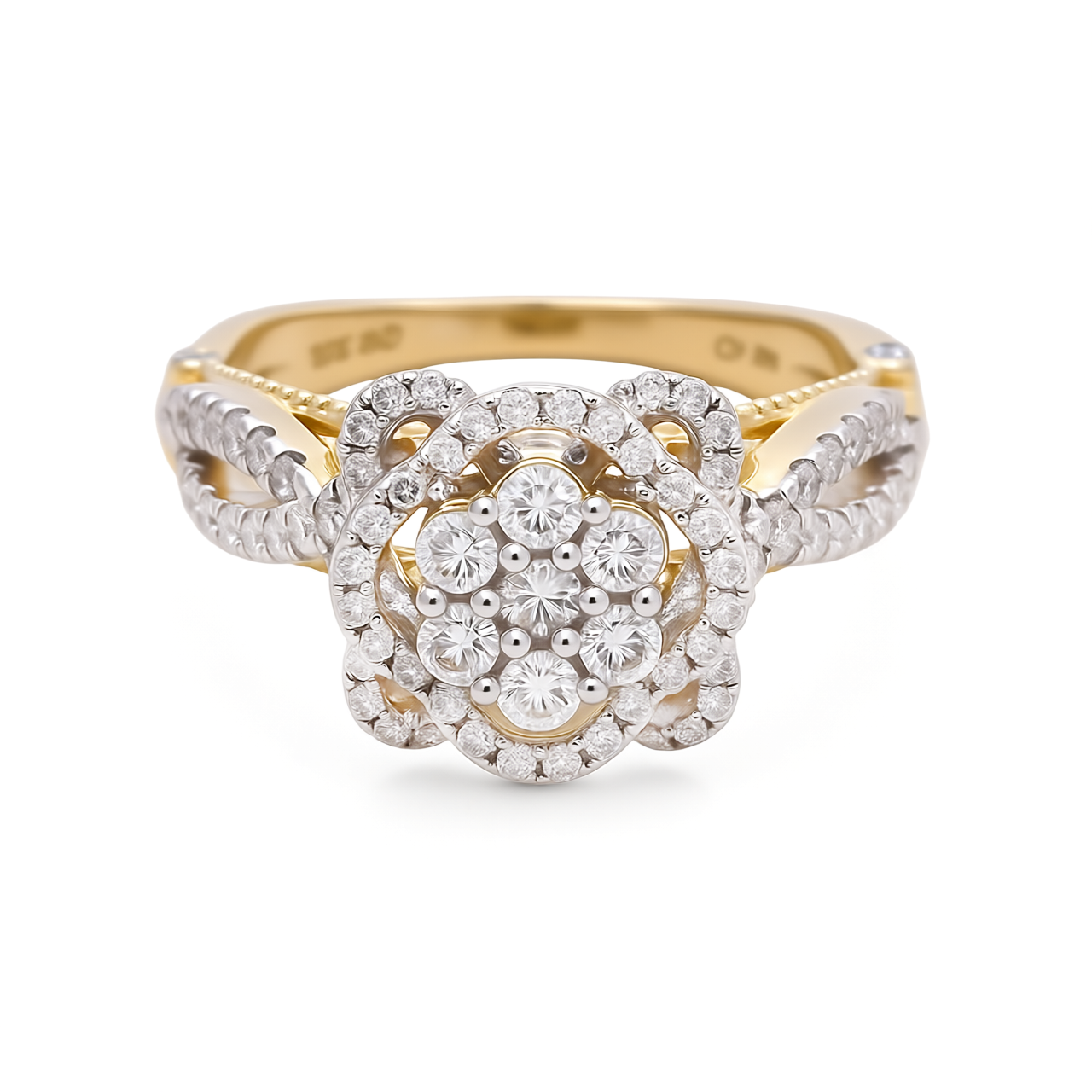 10K Yellow Gold Diamond Women's Engagement Ring / Stone: 1.00CT / Size: 7 / 296920Y