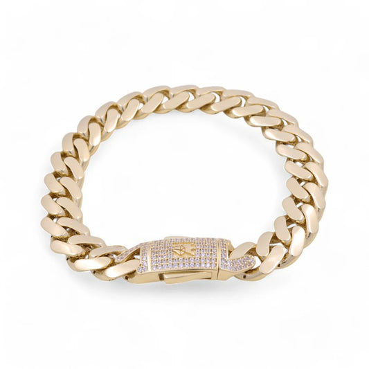 10K Yellow Gold Monaco Woman's Bracelet / Size: 9mm 7.5" / Weight: 11GR / COWB0MON9-7.5