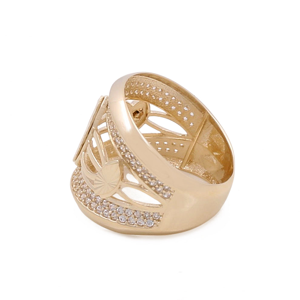 14K Yellow Gold Women’s Fashion Ring / CZ /Size 7 / Weight: 6.0 GR / COWR4FS-89