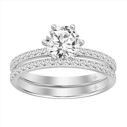 14K White Gold Lab Diamond Women's Bridal Set / Size: 7 / Stone: 1.50 Ct  / 102514W