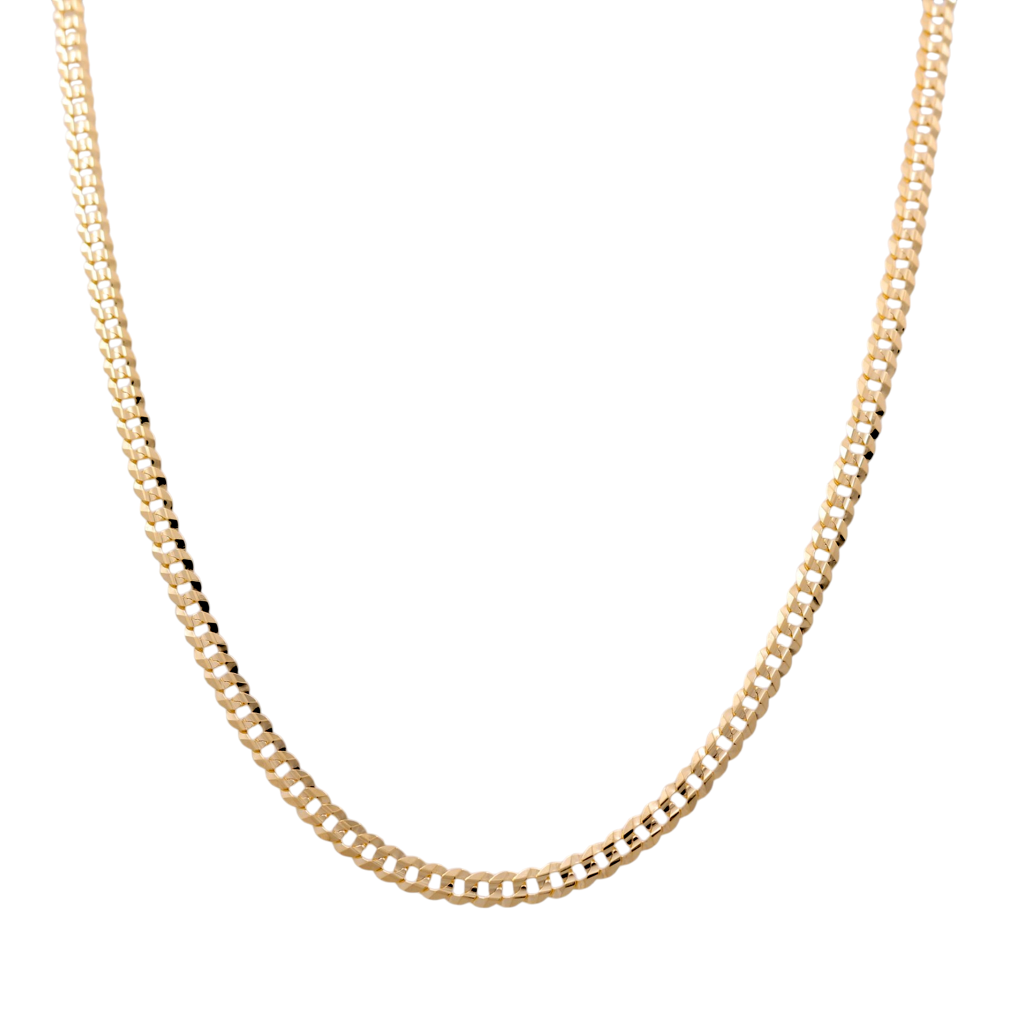 14K Yellow Gold Curb Chain / Size: 5mm 18" / Weight: 12 GR / CSCH4CB5-18