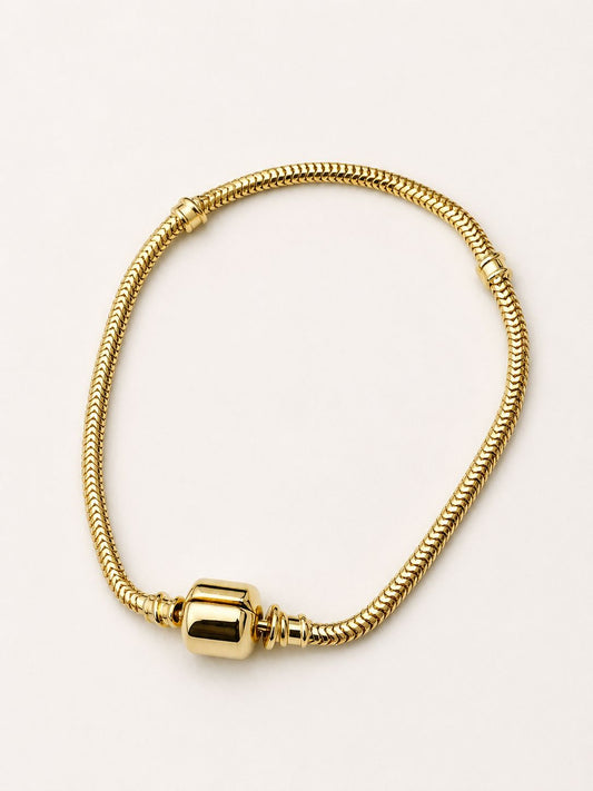14K Yellow Gold Fashion Woman's Bracelet For Charms / Size: 7" / Weight: 7.3gr / 1760-7