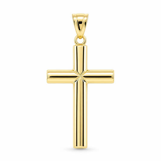 14K Yellow Gold Cross Pendant / Weight: 2.2 GR / DQPD4CRSS-5