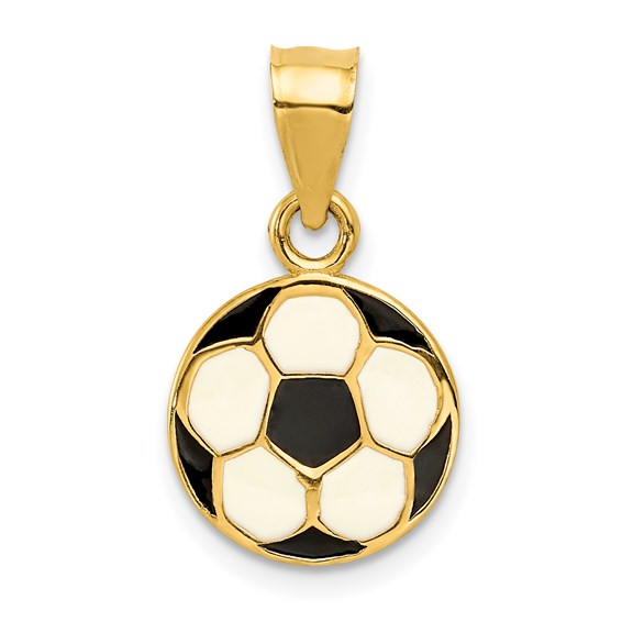 14K Yellow Gold Soccer Ball Pendant / Weight: 0.9 / K2088