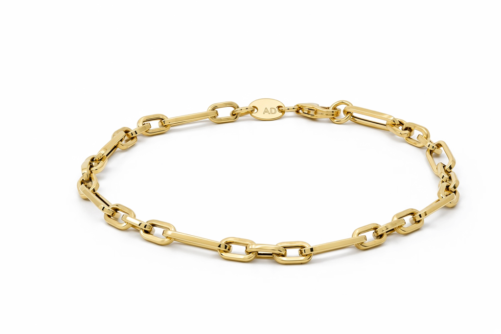 10K Yellow Gold Semisolid Italian Bracelet / Size: 7" / Weight: 1.9 GR / 120MR686BR