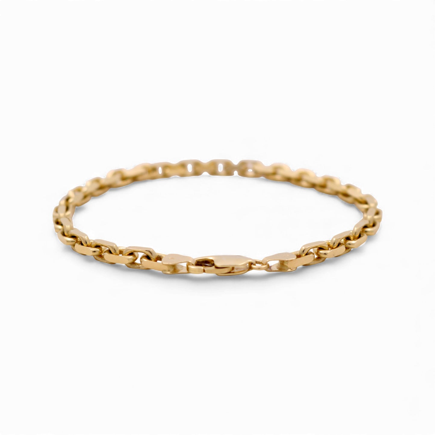 14K Yellow Gold Fashion Men's Bracelet / Size: 4mm 8" / Weight: 17.2 GR / CSMB4FS-10