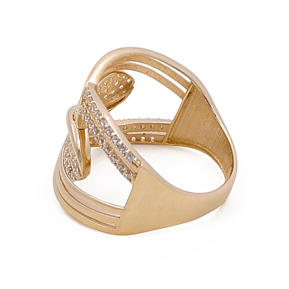 14K Yellow Gold Women’s Fashion Ring / CZ /Size 7 / COWR4FS-104