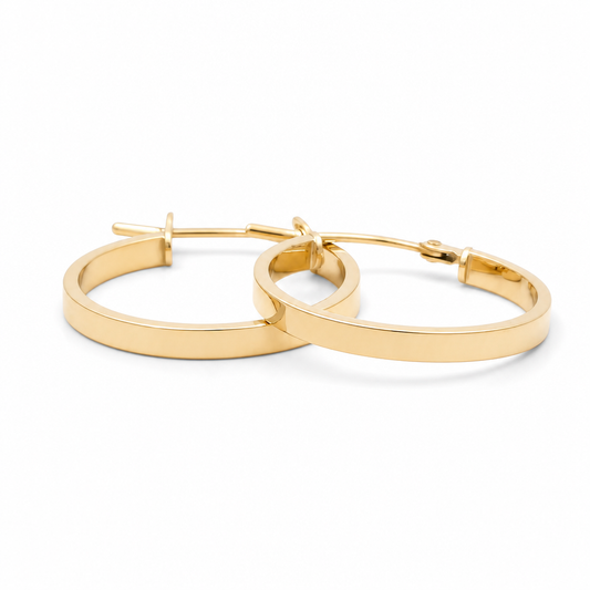 14K Yellow Gold Fashion Plain Hoops Earrings / Size:2mm15mm / Weight: 1.0 GR / 240-00323
