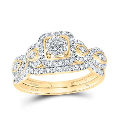 10K Yellow Gold Diamond Bridal Ring / Size: 7 / 190453