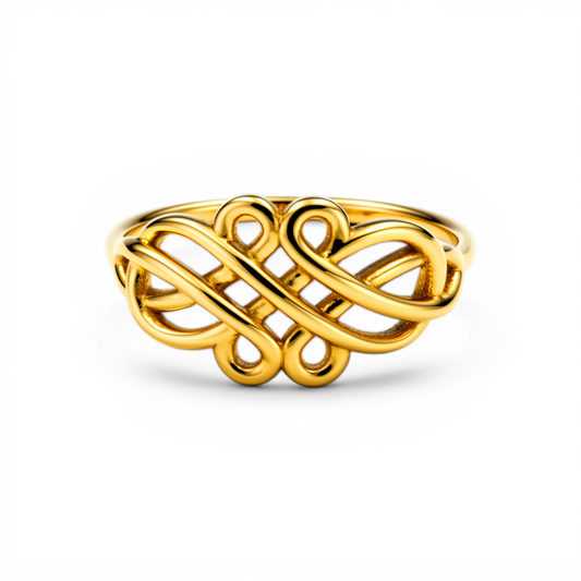 10K Yellow Gold Fashion Women's Ring / Size: 8.5 / Weight: 2.3 GR