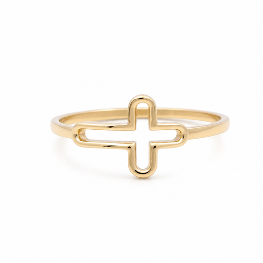 10K Yellow Gold Fashion Women's Ring / Size: 7.5 / Weight: 1.1 GR